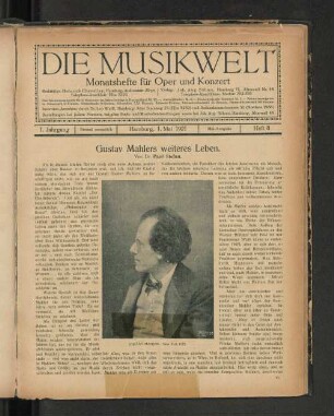 Gustav Mahlers weiteres Leben. Von Dr. Paul Stefan.