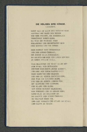 Die Heiligen drei Könige.