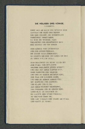 Die Heiligen drei Könige.