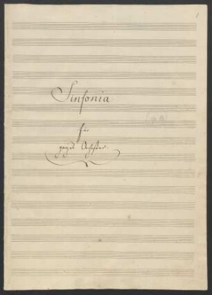Sinfonien; orch; A-Dur; MWV N 16; op. 90