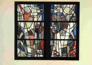 Entwurf für ein Glasfenster in der Evangelischen Kirche in Langendorf (Wohra)