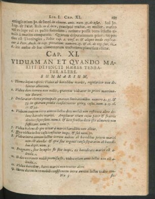 Cap. XI. Viduam An Et Quando Mariti Defuncti Haeres Teneatur Alere.