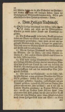 9. Vom Heiligen Nachtmahl.