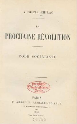 La prochaine révolution : code socialiste