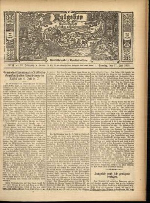 Ausgabe vom Sonntag, den 17. Juli 1910.