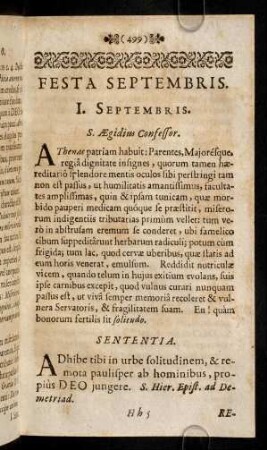 499-558, Festa Septembris