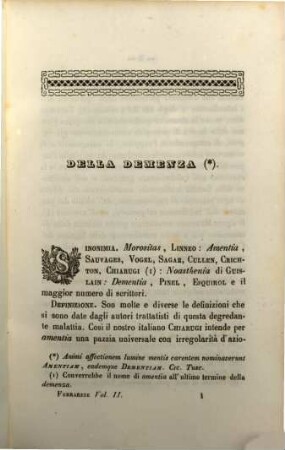 Delle malattie della mente ovvero delle diverse specie di follie, 2