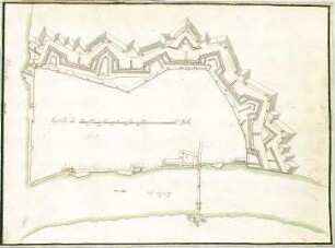 WHK 7 Reichs- und Französischer Krieg von 1688-1697 bis zum Frieden von Ryswick: Grundriss der Festung Koblenz, 1688