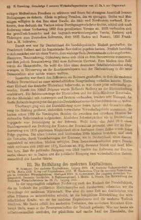 III. Die Entfaltung des modernen Kapitalismus