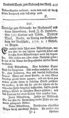 Beyträge zum Gebrauche der Mathematik und deren Anwendung. T.3.