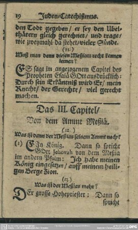 Das III. Capitel, Von dem Ammt Meßiä