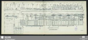 Zchg. 13357. Anlageplan einer Papiermaschine von 2200-2300mm Arb. Breite - für Tit. "Wiede's Papierfabrik" in Rosenthal (Reuss)
