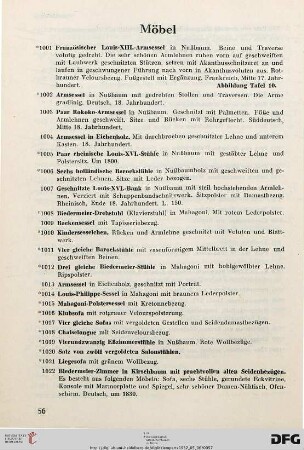 Möbel (Nr. 1001-1095)