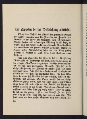 278-281, Ein Zeppelin bei der Beschießung Lüttichs. - Der Zeppelin über Antwerpen.