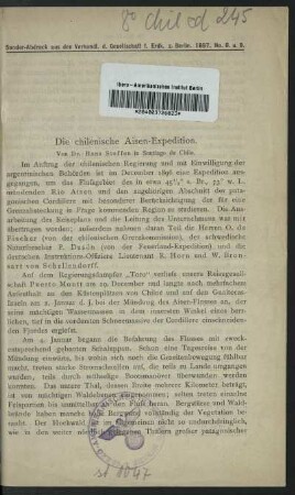 Die chilenische Aisen-Expedition