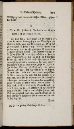 III. Das Verhältniß Rostocks in Rücksicht auf Römermonate.