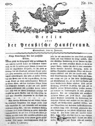 Nr. 10., 24. Januar 1807