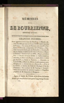 Mémoires de M. de Bourrienne, Ministre d'État