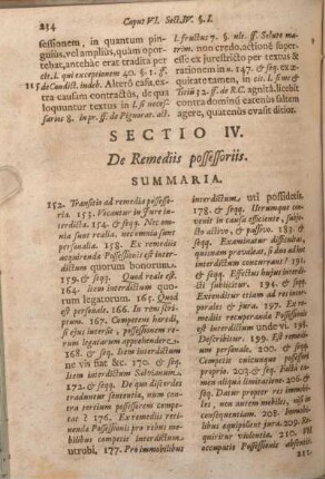 Sectio IV. De Remediis possessoriis.