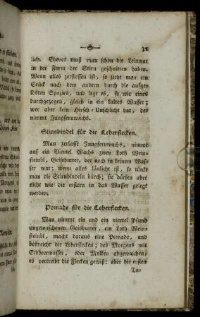 Pomade für Leberflecken.