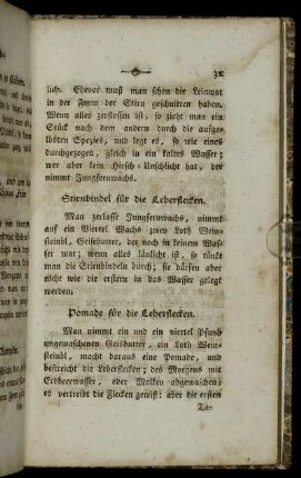 Pomade für Leberflecken.