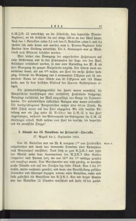 3. Kämpfe des III. Bataillons bei Hériménil - Lunéville