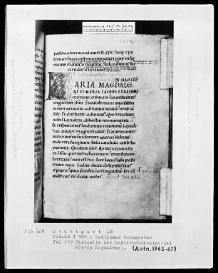 Voll-Lektionar — Initiale M(aria Magdalene), Folio 119recto
