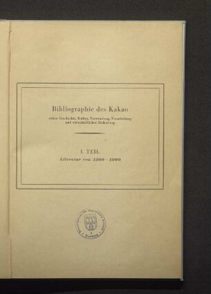 I. Teil Literatur von 1500 - 1900