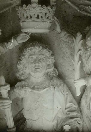 Matthias Corvinus, König von Ungarn : Bautzen. Denkmal des Königs von Ungarn Matthias Corvinus während der Denkmalserneuerung