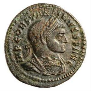 Münze, Follis, Aes 2, 317 n. Chr.?