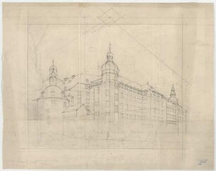 Thiersch, Friedrich von; Bad Berleburg (Nordrhein-Westfalen); Schloss, Umbau - Perspektive