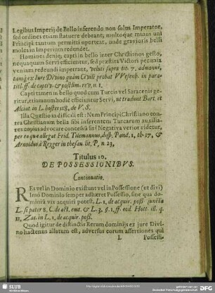 Titulus 10. De Possessionibus