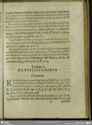 Titulus 10. De Possessionibus