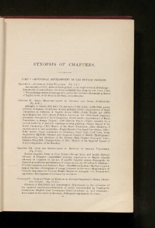 Synopsis of Chapters.