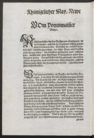 Vom Pottenmaister Ampt.
