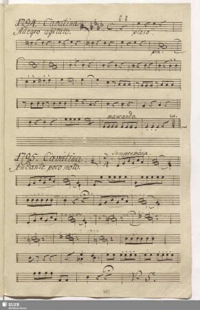 1795. Cavatina: Calma l'affanno / Martín y Soler, V.