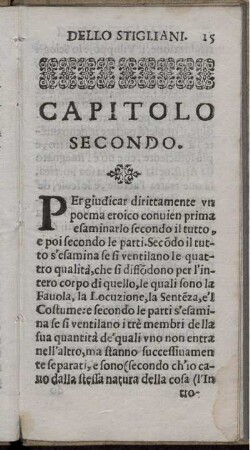 Capitolo Secondo