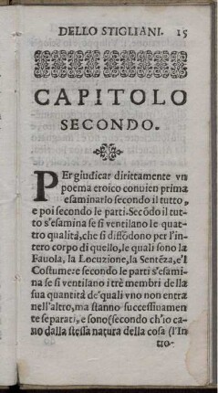 Capitolo Secondo