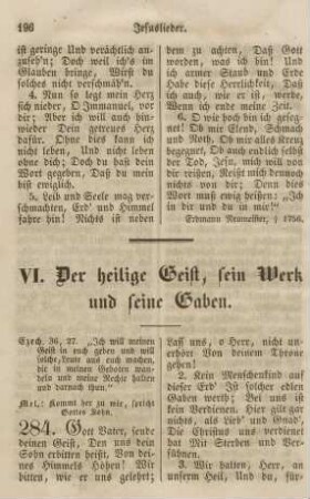 VI. Der hl. Geist, sein Werk und seine Gaben
