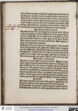 Expositio textus: in quo est qualitas nominum id est quot duplex est qualitas nominum