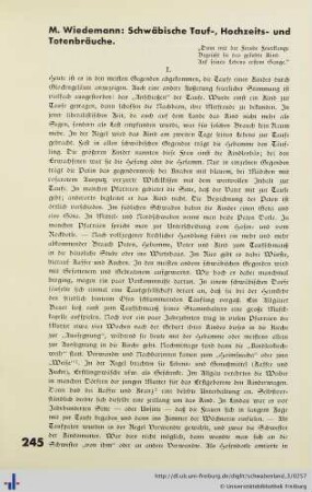 Heft 7: Schwäbische Volkskunde.