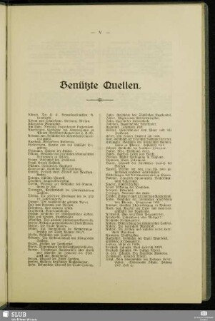 Benützte Quellen