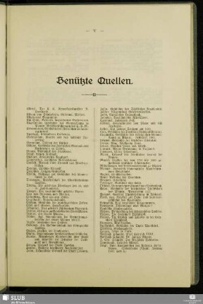Benützte Quellen