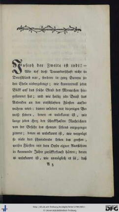 Trauerrede auf Joseph II.