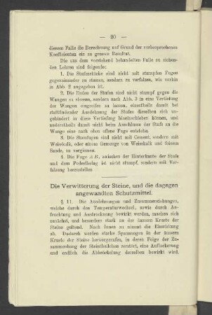 Die Verwitterung der Steine, und die dagegen angewandten Schutzmittel