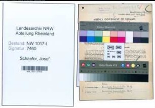 Entnazifizierung Josef Schaefer , geb. 02.03.1903 (Mitinhaber)
