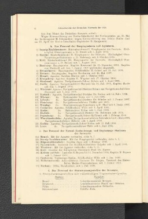 1. Sturmwarnungsstellen mit vollständigen Tagessturmsignalen.