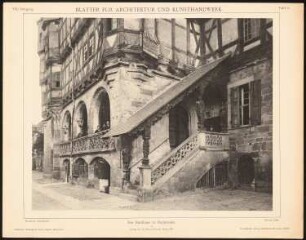Rathaus, Duderstadt: Ansicht (aus: Blätter für Architektur und Kunsthandwerk, 7. Jg., 1894, Tafel 8)
