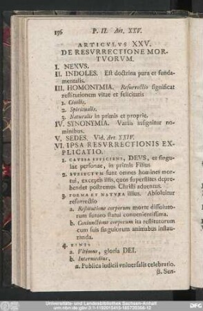 Articulus XXV. De Resurrectione Mortuorum.