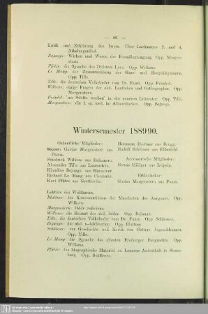 Wintersemester 1889/90